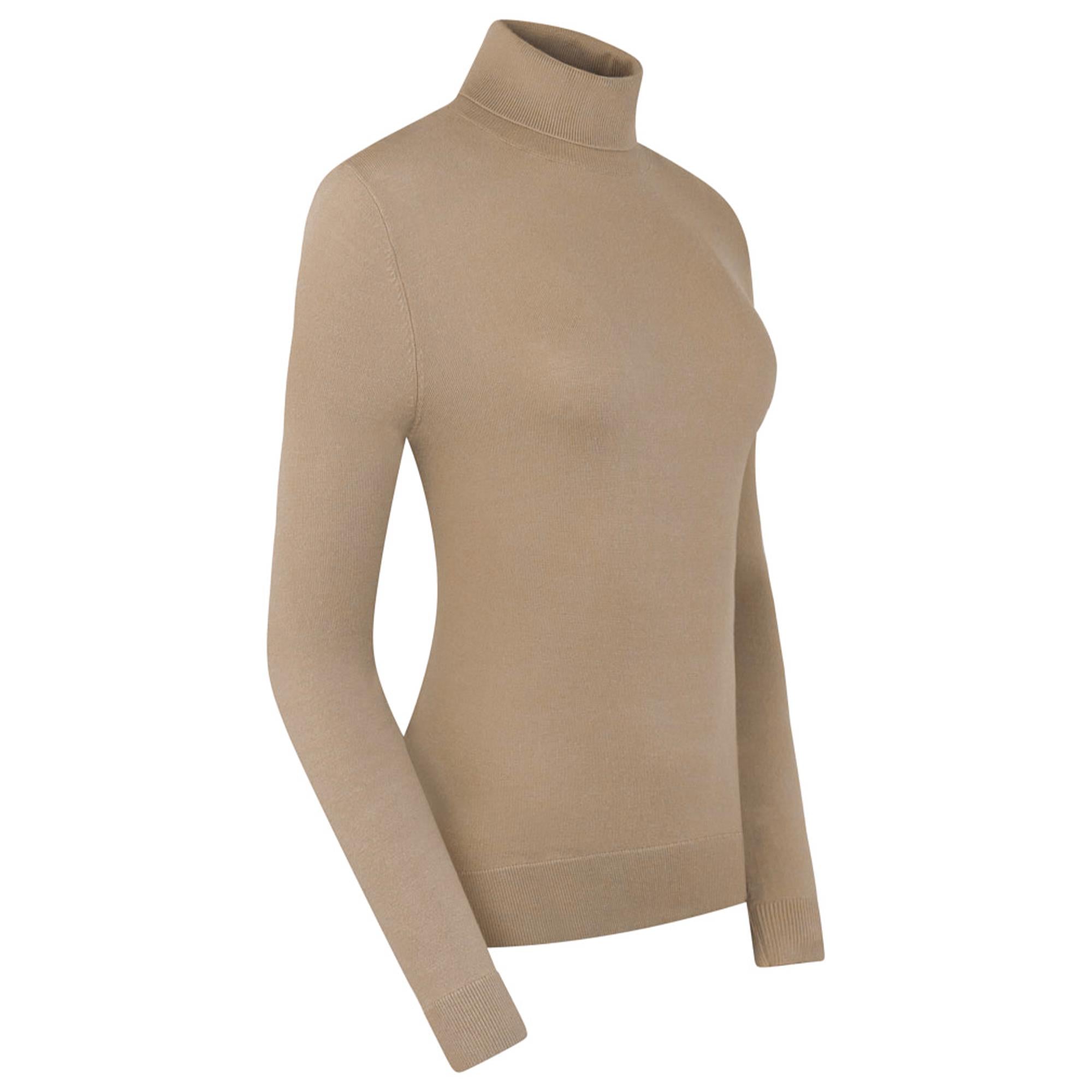 Pure Golf Simone Ladies Golf Roll Neck Cappuccino